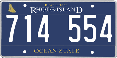 RI license plate 714554