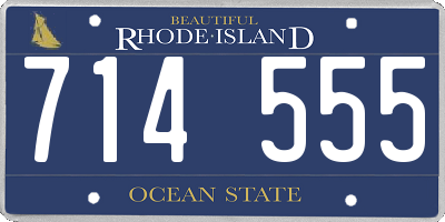 RI license plate 714555