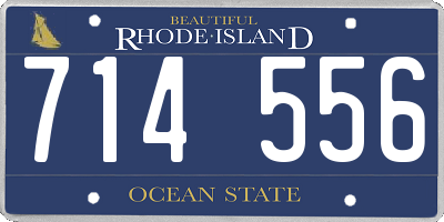RI license plate 714556