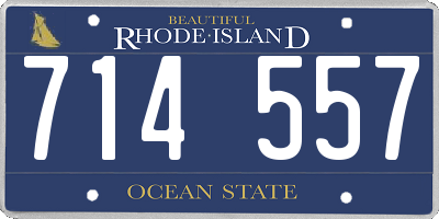 RI license plate 714557