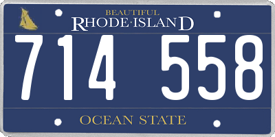 RI license plate 714558