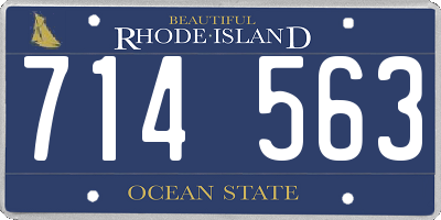 RI license plate 714563