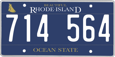 RI license plate 714564