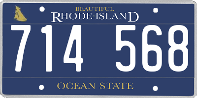 RI license plate 714568