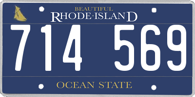 RI license plate 714569
