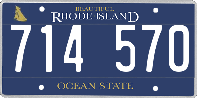RI license plate 714570