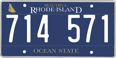 RI license plate 714571