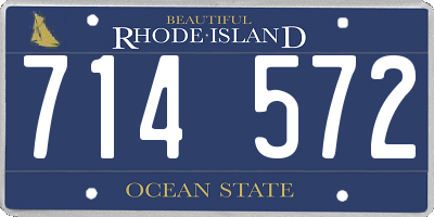 RI license plate 714572