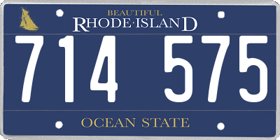 RI license plate 714575