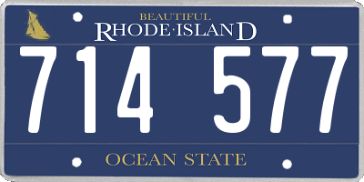 RI license plate 714577