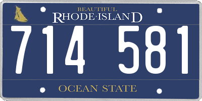 RI license plate 714581