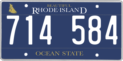 RI license plate 714584