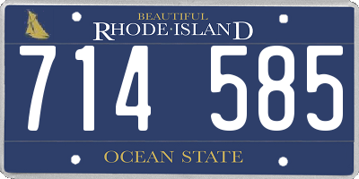 RI license plate 714585