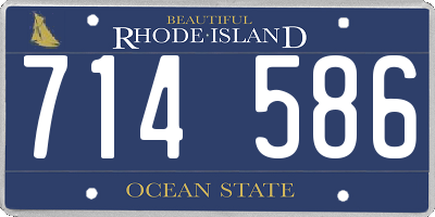RI license plate 714586