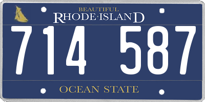RI license plate 714587