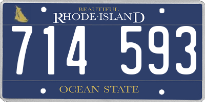 RI license plate 714593