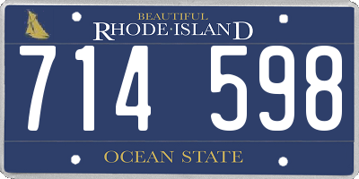 RI license plate 714598