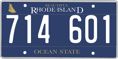 RI license plate 714601