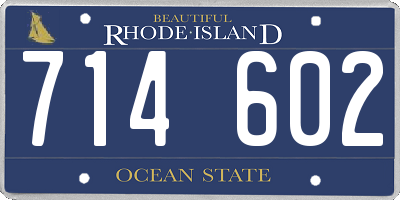 RI license plate 714602