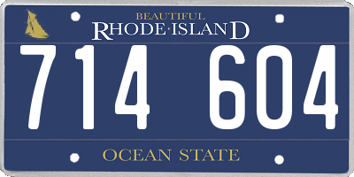 RI license plate 714604