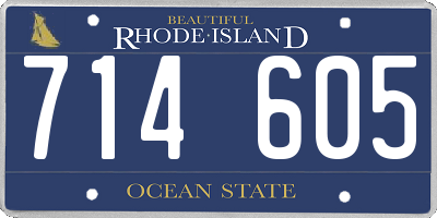 RI license plate 714605