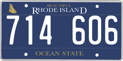 RI license plate 714606