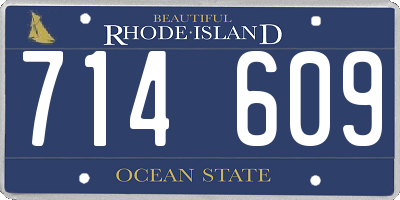 RI license plate 714609