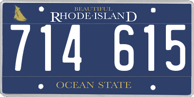 RI license plate 714615