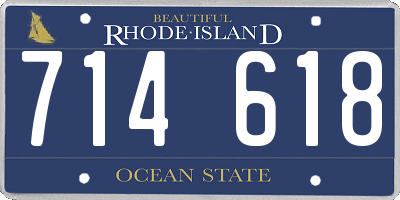 RI license plate 714618