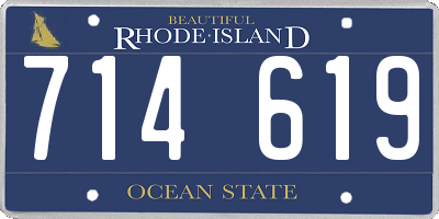 RI license plate 714619