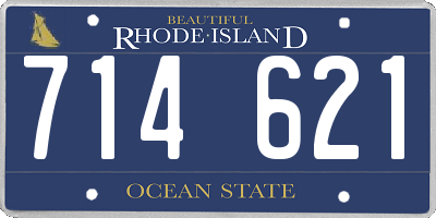 RI license plate 714621