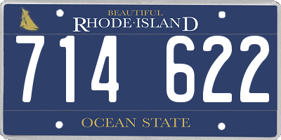 RI license plate 714622