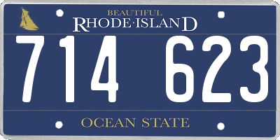 RI license plate 714623