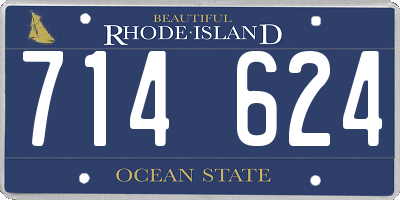 RI license plate 714624