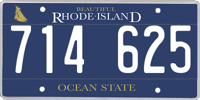 RI license plate 714625