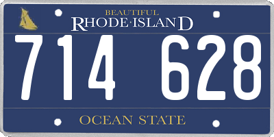 RI license plate 714628