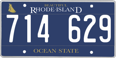 RI license plate 714629