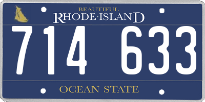 RI license plate 714633