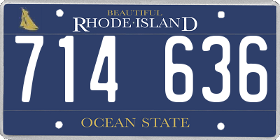RI license plate 714636