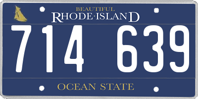 RI license plate 714639