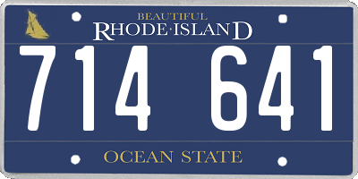 RI license plate 714641