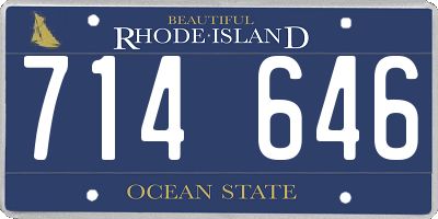 RI license plate 714646
