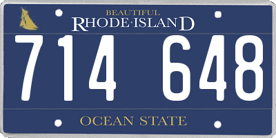 RI license plate 714648