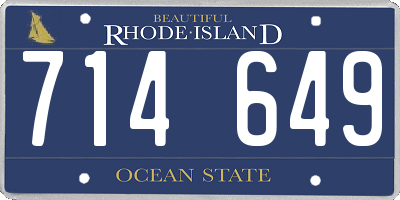 RI license plate 714649