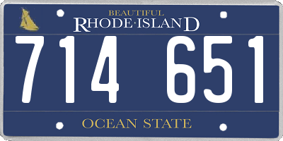 RI license plate 714651
