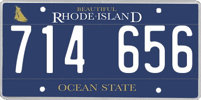 RI license plate 714656