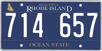 RI license plate 714657
