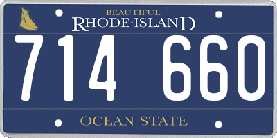 RI license plate 714660