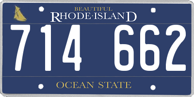 RI license plate 714662