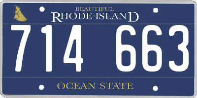RI license plate 714663